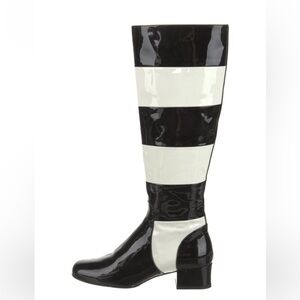 Saint Laurent Patent Stripe Rain Boot